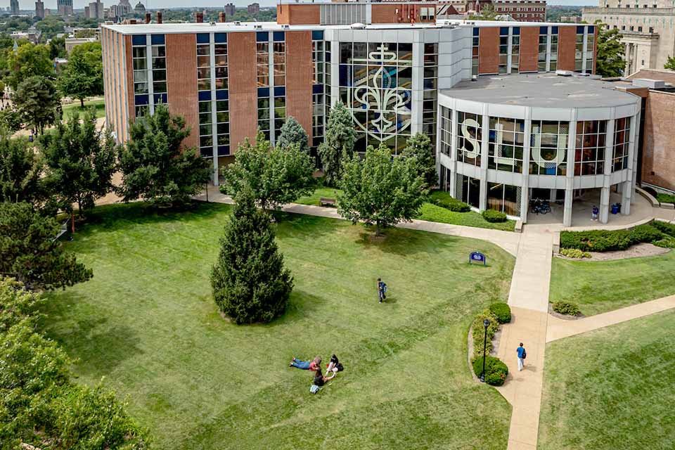 Exterior of the Pius Library