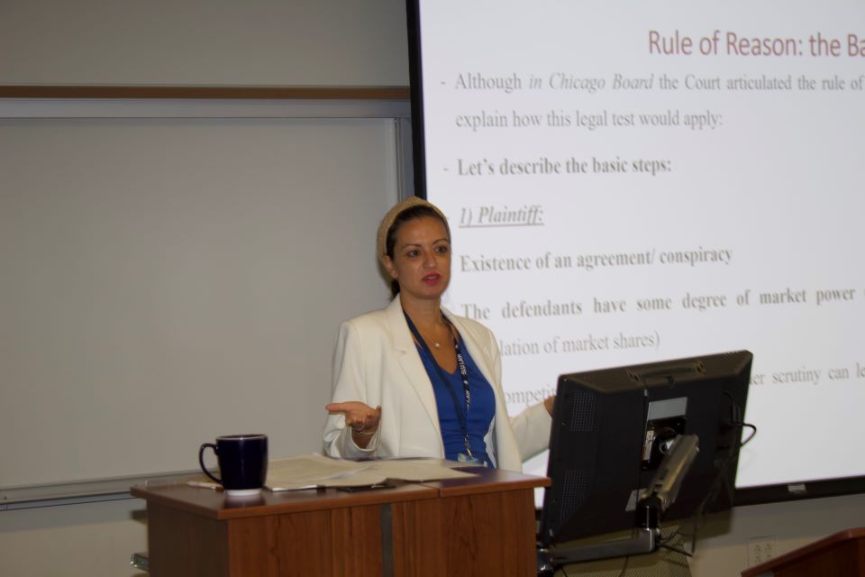 photo of professor theodoisa stavroulaki teaches in the classroom