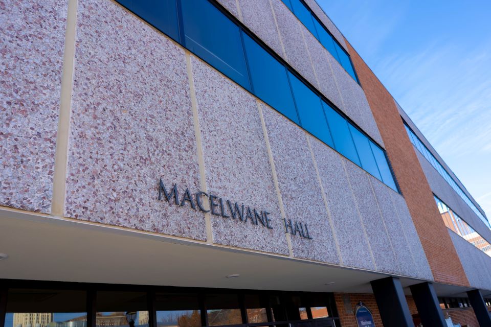 Exterior of Maclewane Hall.