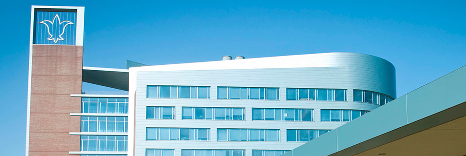 Exterior shot of SLU Research Building