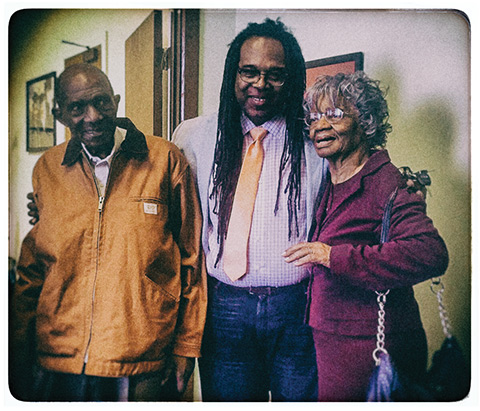 Jonathan Smith with his parents